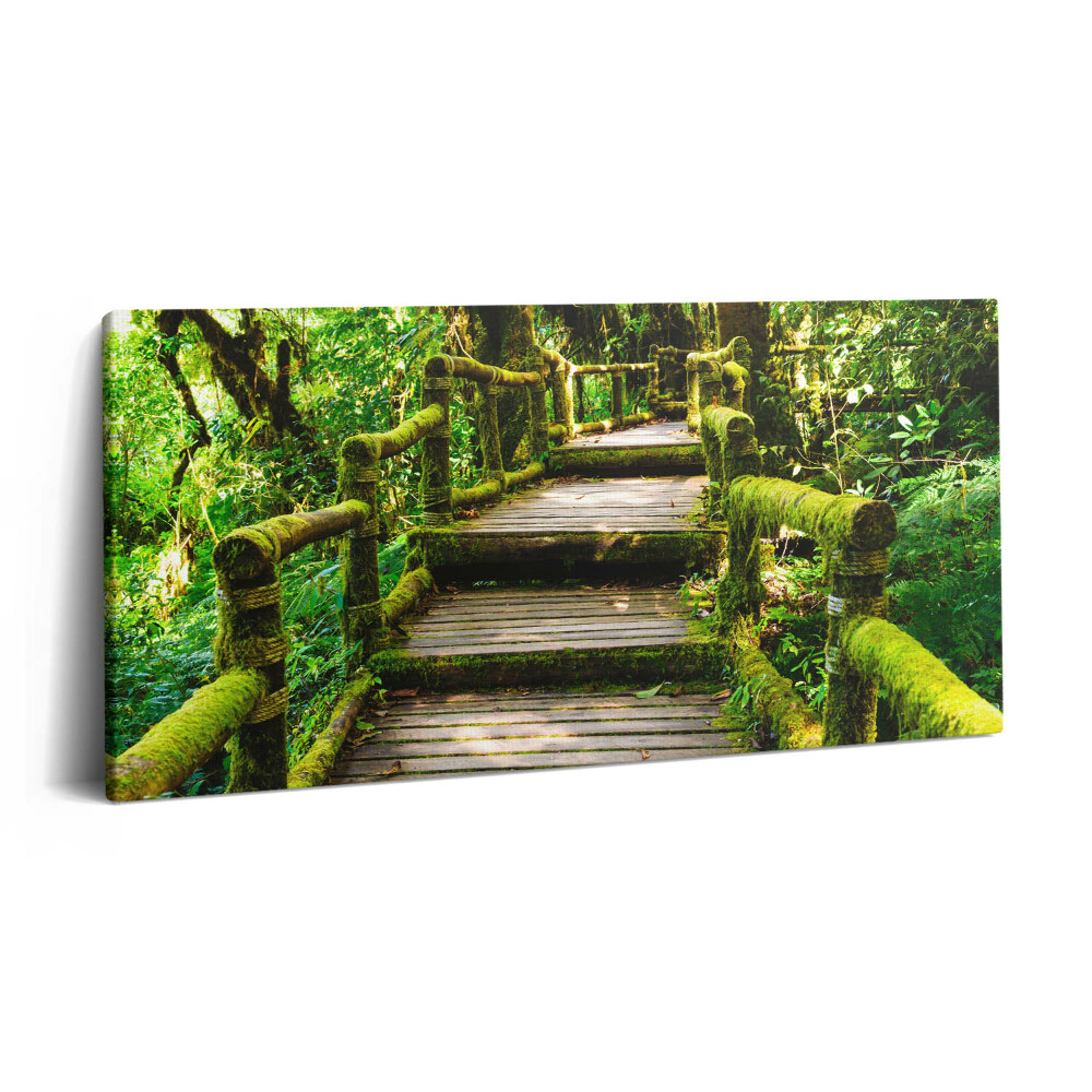 Imprimare tablou canvas 120x60 Pasarelă pietonală din lemn - agroturism