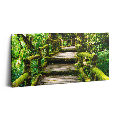 Imprimare tablou canvas 120x60 Pasarelă pietonală din lemn - agroturism