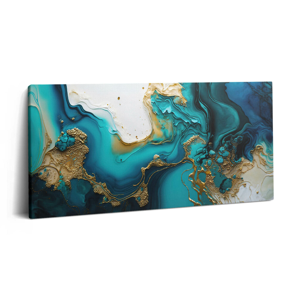 Imprimare tablou canvas 120x60 Abstracție turcoaz
