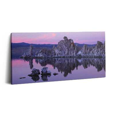 Imprimare tablou canvas 120x60 Reflexia rocilor în apă