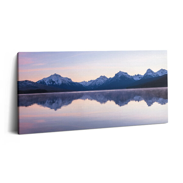 Imprimare tablou canvas 120x60 Reflexia munților în apă