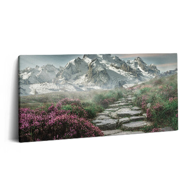 Imprimare tablou canvas 120x60 Un drum de piatră în munți