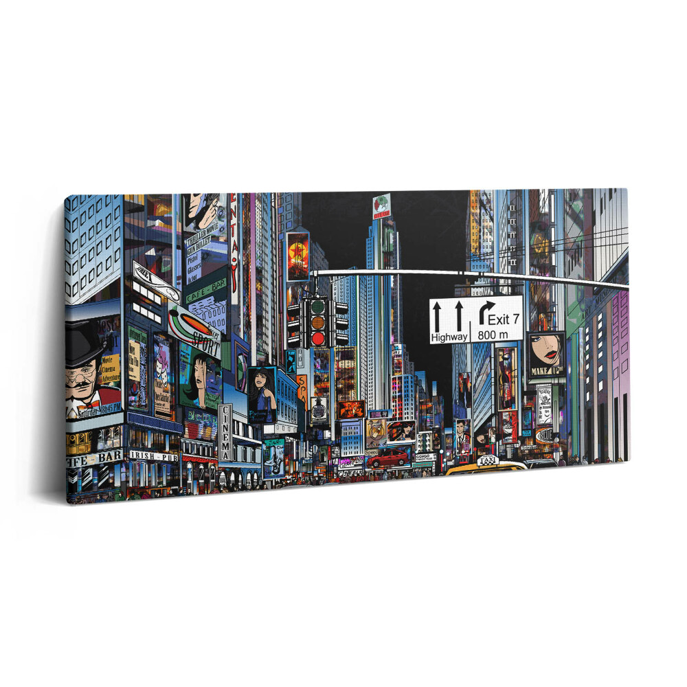 Imprimare tablou canvas 120x60 O viziune comică în New York