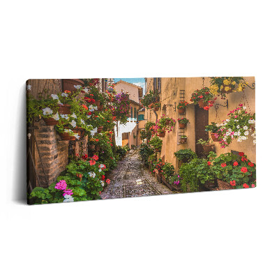 Imprimare tablou canvas 120x60 Strada Florilor din Umbria