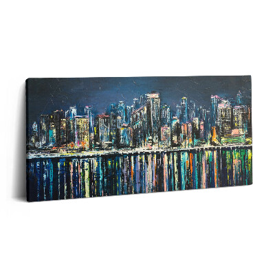 Imprimare tablou canvas 120x60 Țara Florilor – un oraș de coastă fantastic