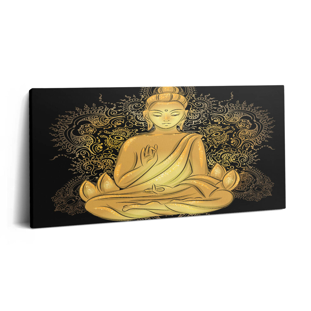 Imprimare tablou canvas 120x60 Buddha Zen de Aur