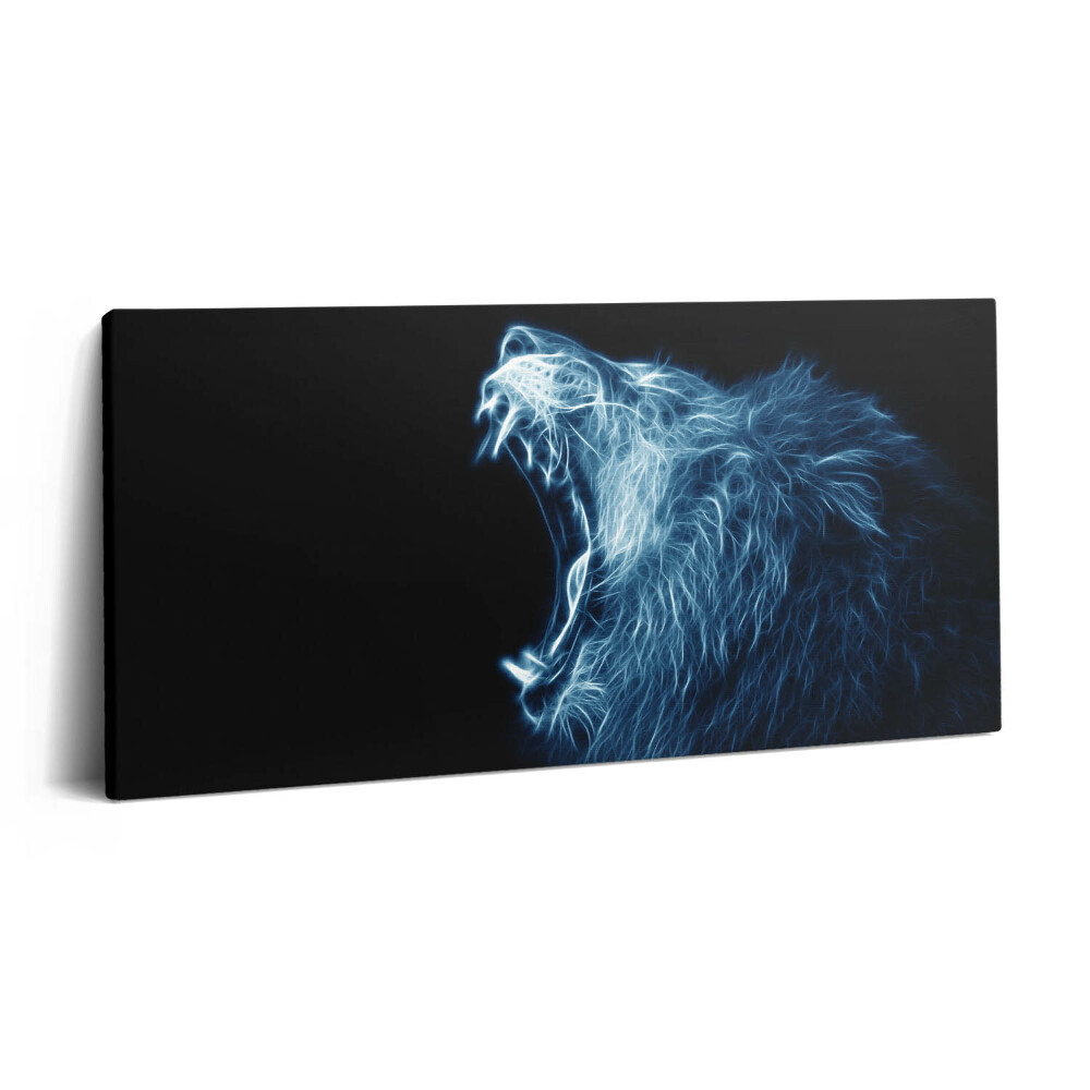 Imprimare tablou canvas 120x60 Limbajul corpului leului sălbatic