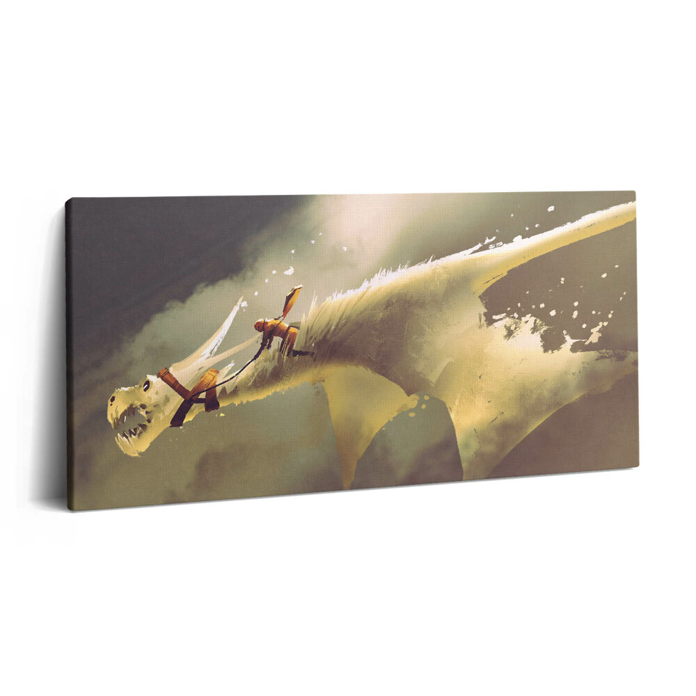 Imprimare tablou canvas 120x60 Ilustrație a Călărețului Dragonului