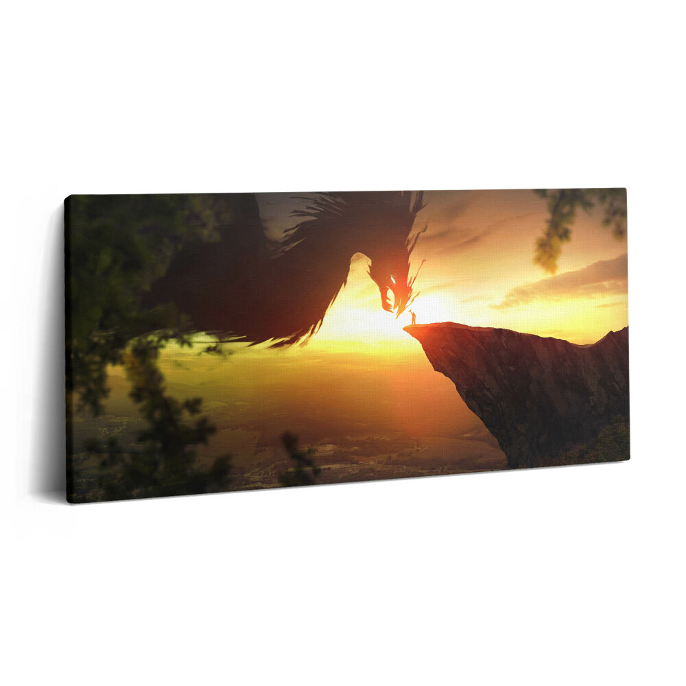 Imprimare tablou canvas 120x60 Lume fantastică - dragon