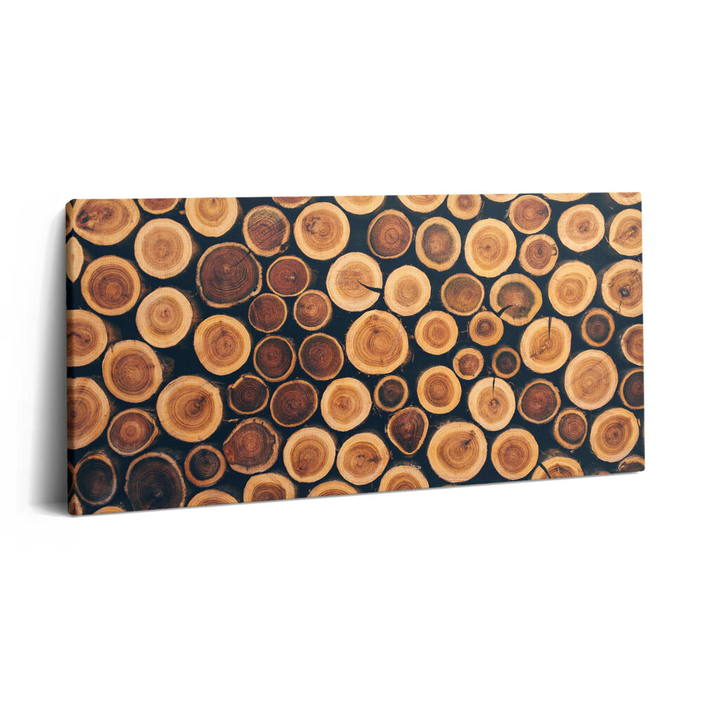 Imprimare tablou canvas 120x60 Trunchiuri de copaci din lemn