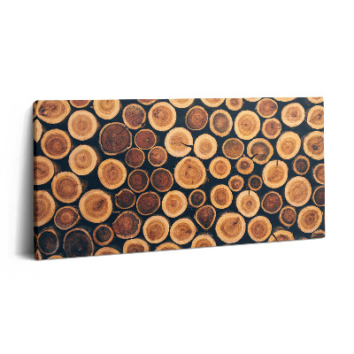 Imprimare tablou canvas 120x60 Trunchiuri de copaci din lemn