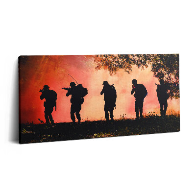 Imprimare tablou canvas 120x60 Soldați pe câmpul de luptă