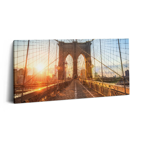 Imprimare tablou canvas 120x60 Podul Brooklyn din New York