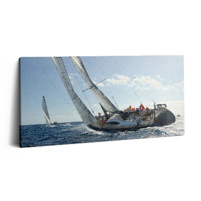 Imprimare tablou canvas 120x60 Regata de iahturi cu pânze