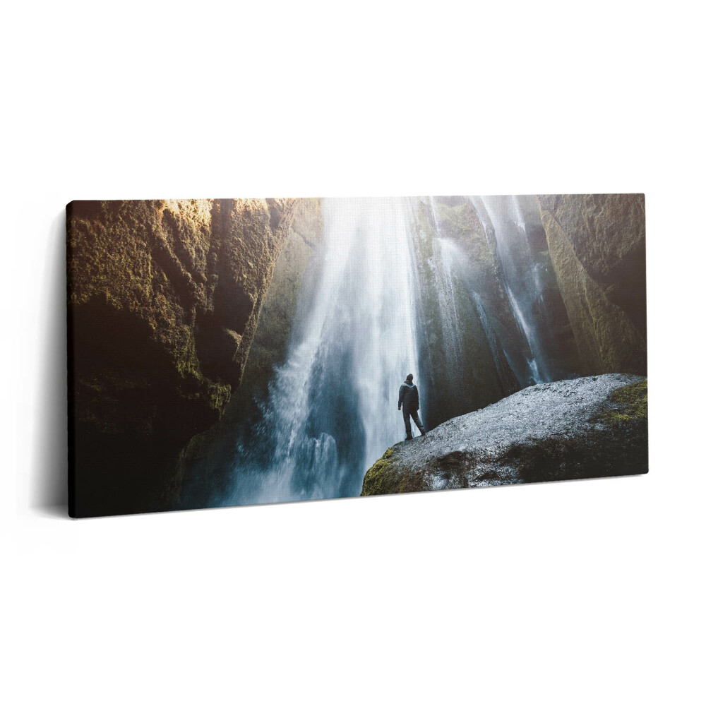 Imprimare tablou canvas 120x60 Vedere a cascadei Gljufrabui