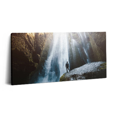 Imprimare tablou canvas 120x60 Vedere a cascadei Gljufrabui