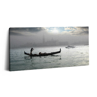 Imprimare tablou canvas 120x60 Gondole venețiene