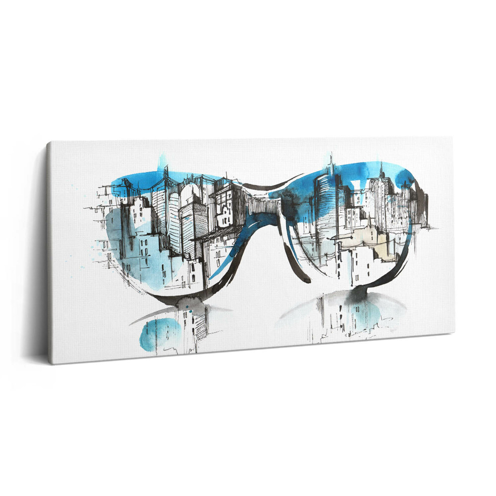 Imprimare tablou canvas 120x60 Orașul în ochelari