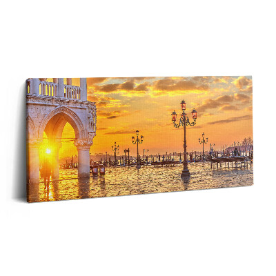 Imprimare tablou canvas 120x60 Piața Veneției la apus