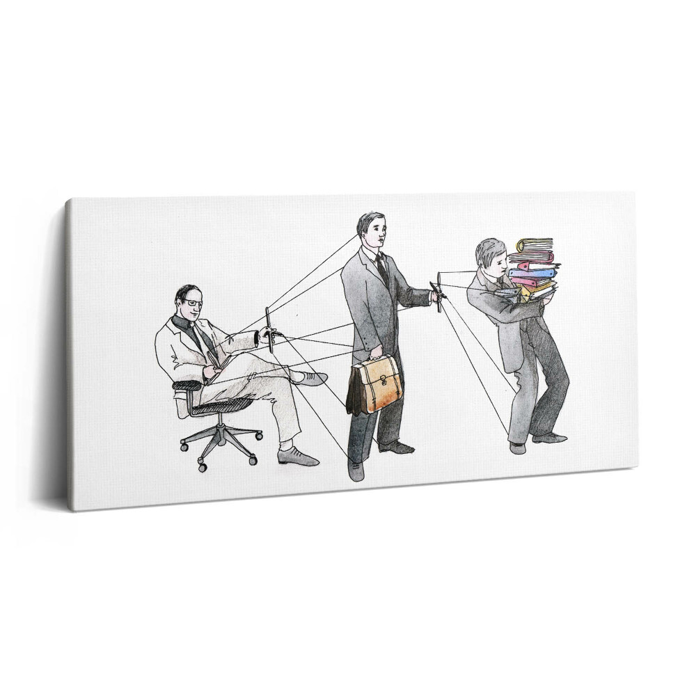 Imprimare tablou canvas 120x60 Oameni cu păpuși