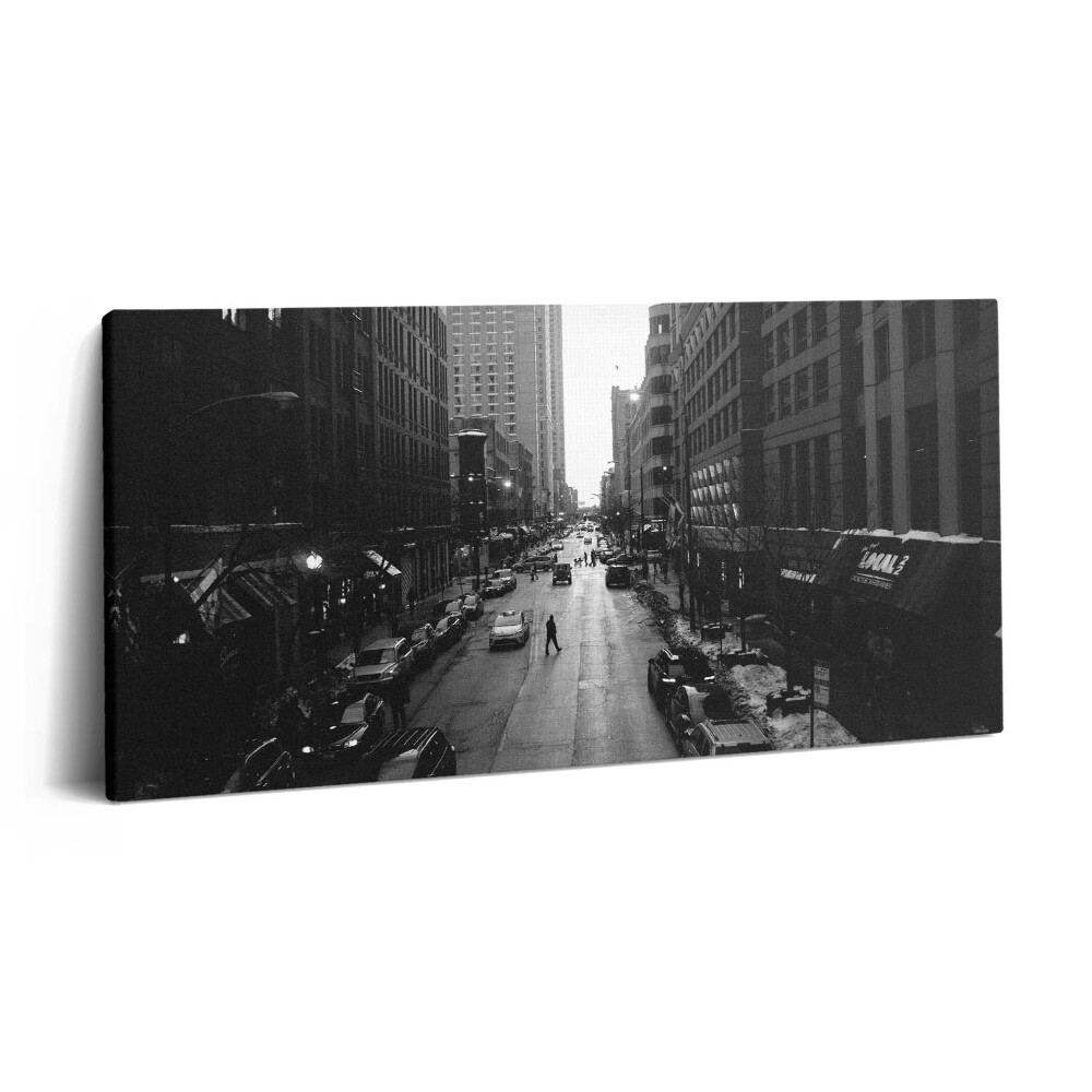 Imprimare tablou canvas 120x60 Străzile albe și negre din Chicago