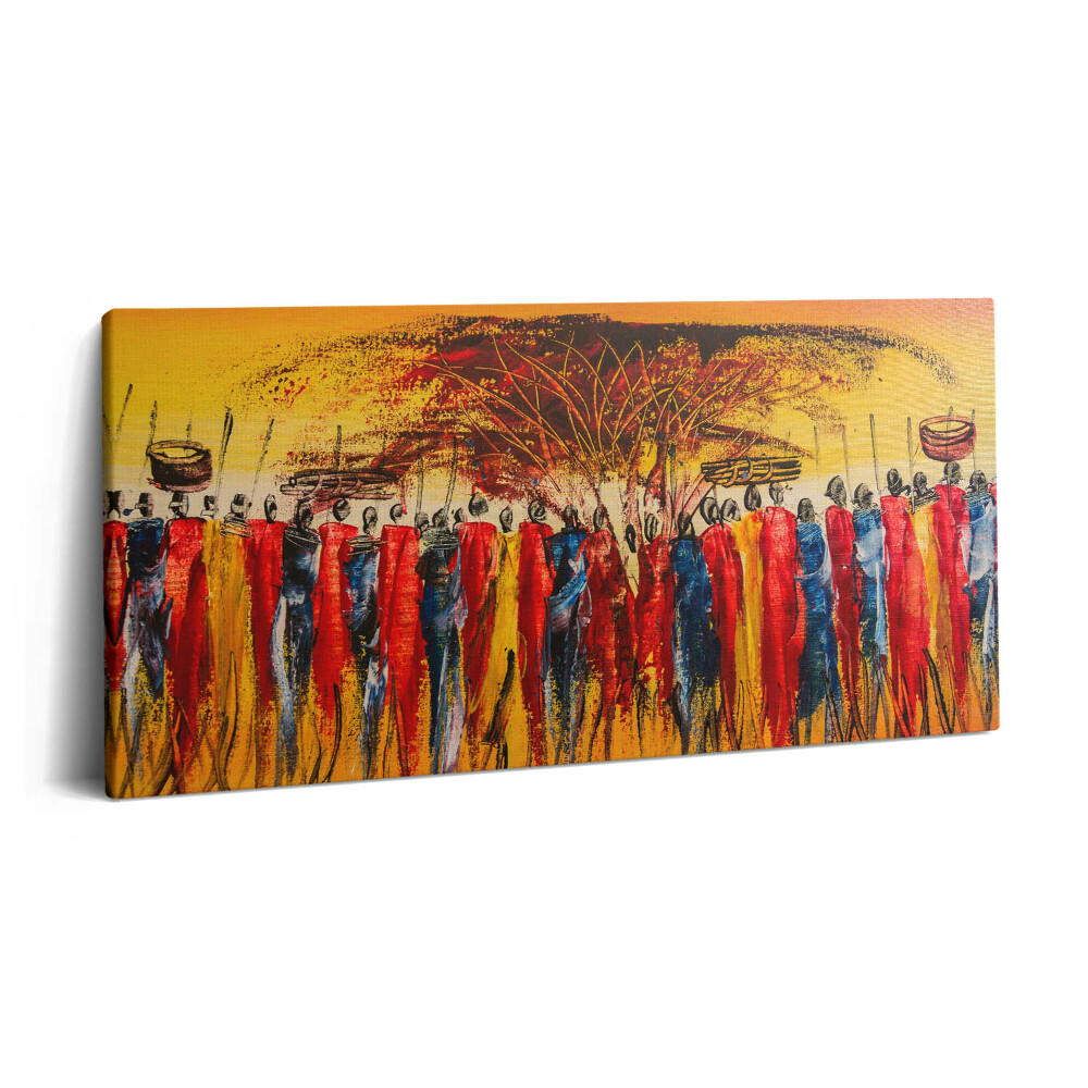 Imprimare tablou canvas 120x60 Tribul african din Kenya