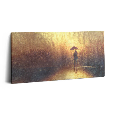 Imprimare tablou canvas 120x60 Femeie cu o umbrelă