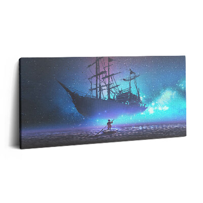 Imprimare tablou canvas 120x60 Navă cu pânze fantastice