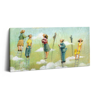 Imprimare tablou canvas 120x60 Oamenii de pe scară