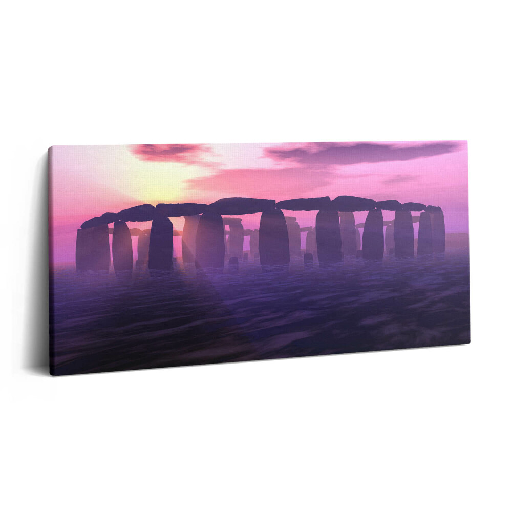 Imprimare tablou canvas 120x60 Apus de soare la Stonehenge