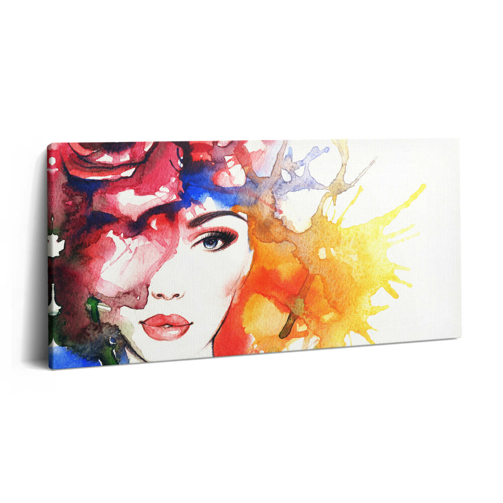 Imprimare tablou canvas 120x60 Portret colorat al unei femei