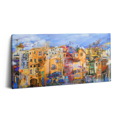 Imprimare tablou canvas 120x60 Pictură în ulei care înfățișează arhitectura orașului