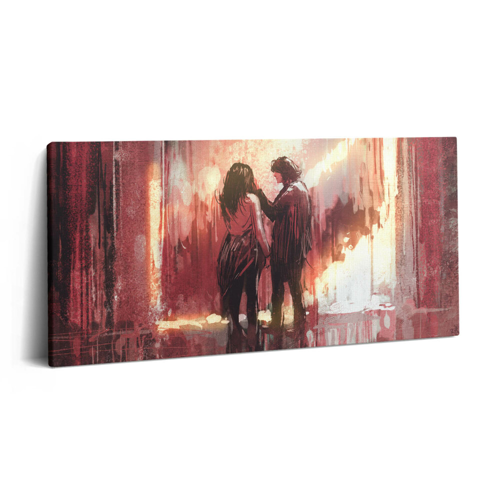 Imprimare tablou canvas 120x60 Un cuplu tânăr îndrăgostit