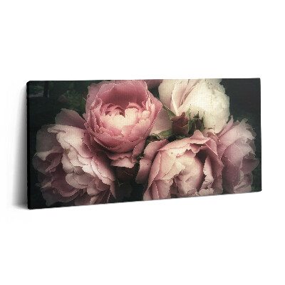 Imprimare tablou canvas 120x60 un buchet de trandafiri roz vechi
