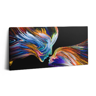 Imprimare tablou canvas 120x60 Fețe umane abstracte colorate
