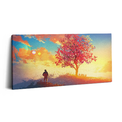 Imprimare tablou canvas 120x60 Peisaj romantic al omului