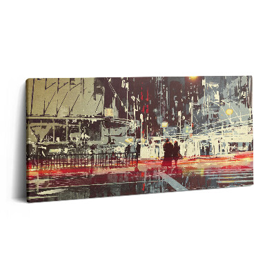 Imprimare tablou canvas 120x60 Scenă de oraș nocturnă