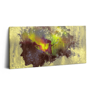 Imprimare tablou canvas 120x60 Femeie în pădure