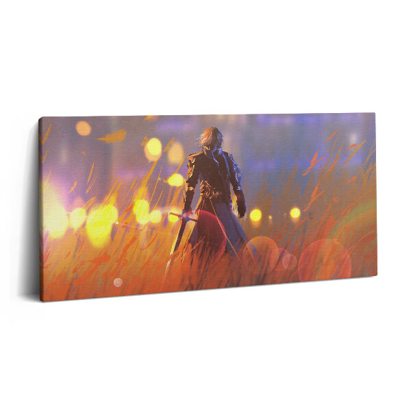 Imprimare tablou canvas 120x60 Cavaler cu o sabie