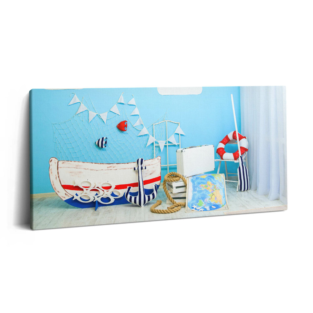 Imprimare tablou canvas 120x60 Expediție pe mare - camera copiilor