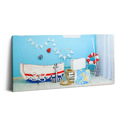 Imprimare tablou canvas 120x60 Expediție pe mare - camera copiilor