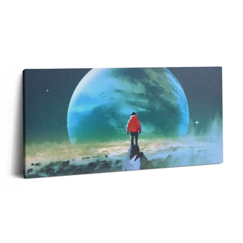 Imprimare tablou canvas 120x60 Omul pe Lună