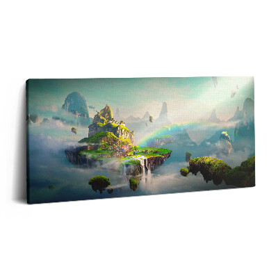 Imprimare tablou canvas 120x60 Lumea fantastică și insulele zburătoare