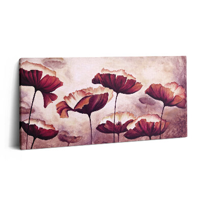 Imprimare tablou canvas 120x60 Flori de mac înflorite