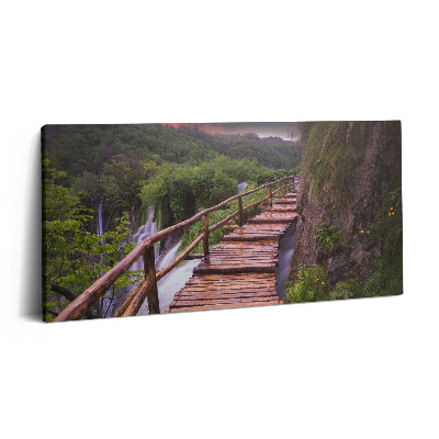 Imprimare tablou canvas 120x60 Drumul deasupra copacilor și munților