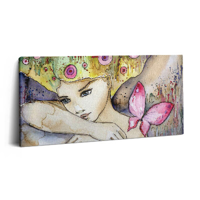 Imprimare tablou canvas 120x60 Femeie cu părul vopsit