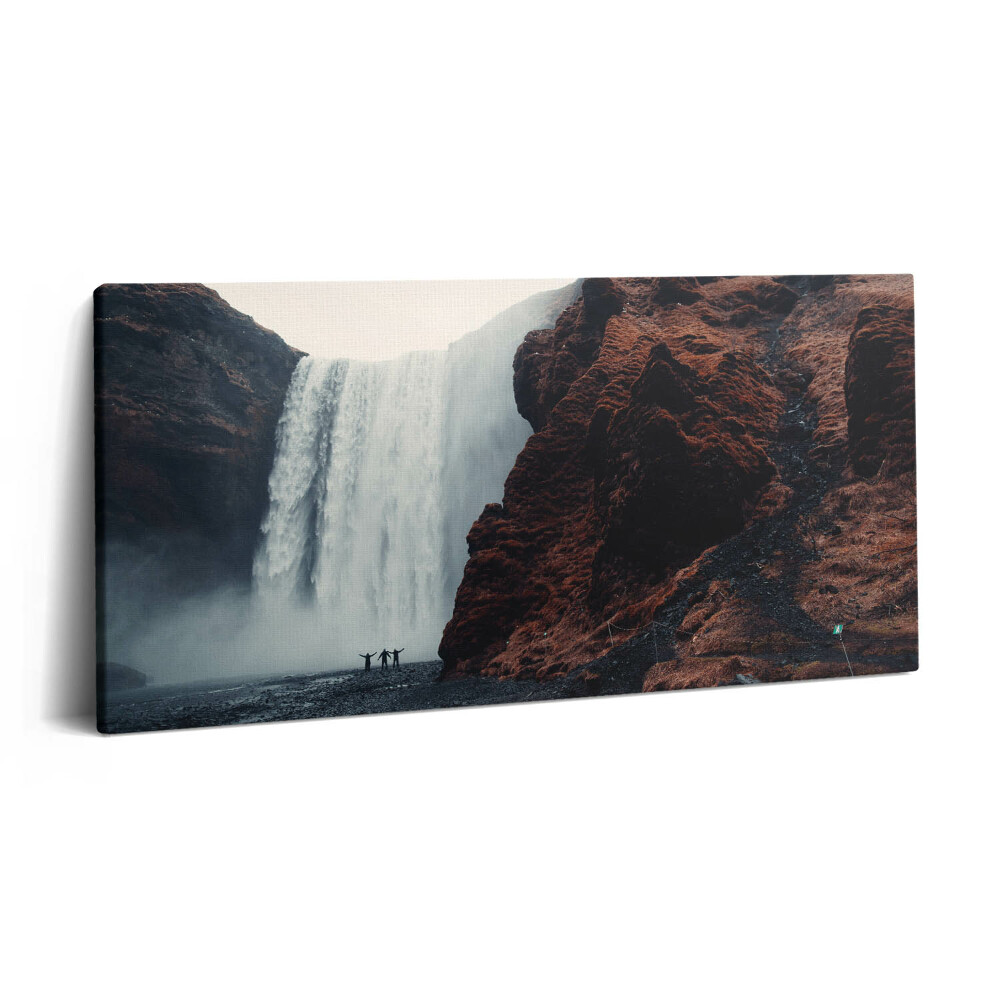 Imprimare tablou canvas 120x60 Cascadă peisagistică din Islanda