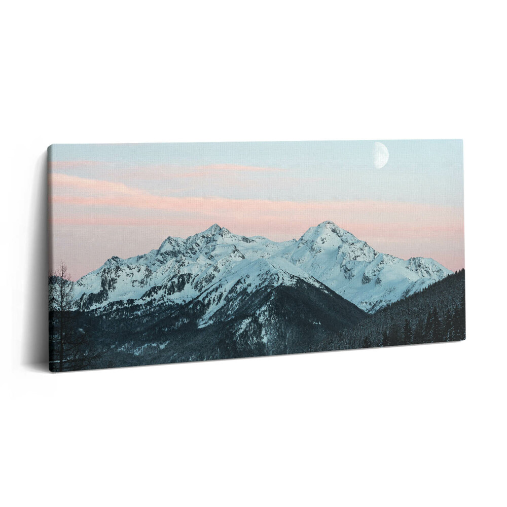 Imprimare tablou canvas 120x60 Lanțul muntos iarna