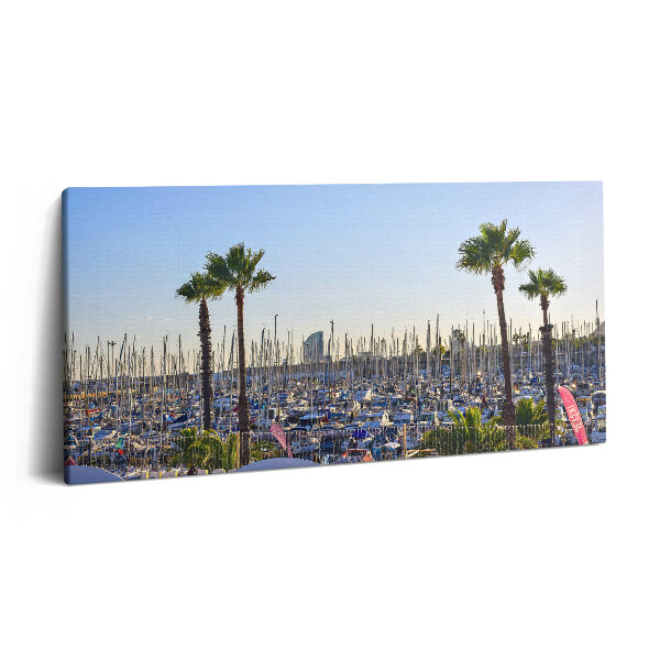 Imprimare tablou canvas 120x60 Portul Olimpic Barcelona Catalonia