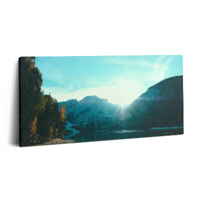 Imprimare tablou canvas 120x60 Munte și râu în Polonia